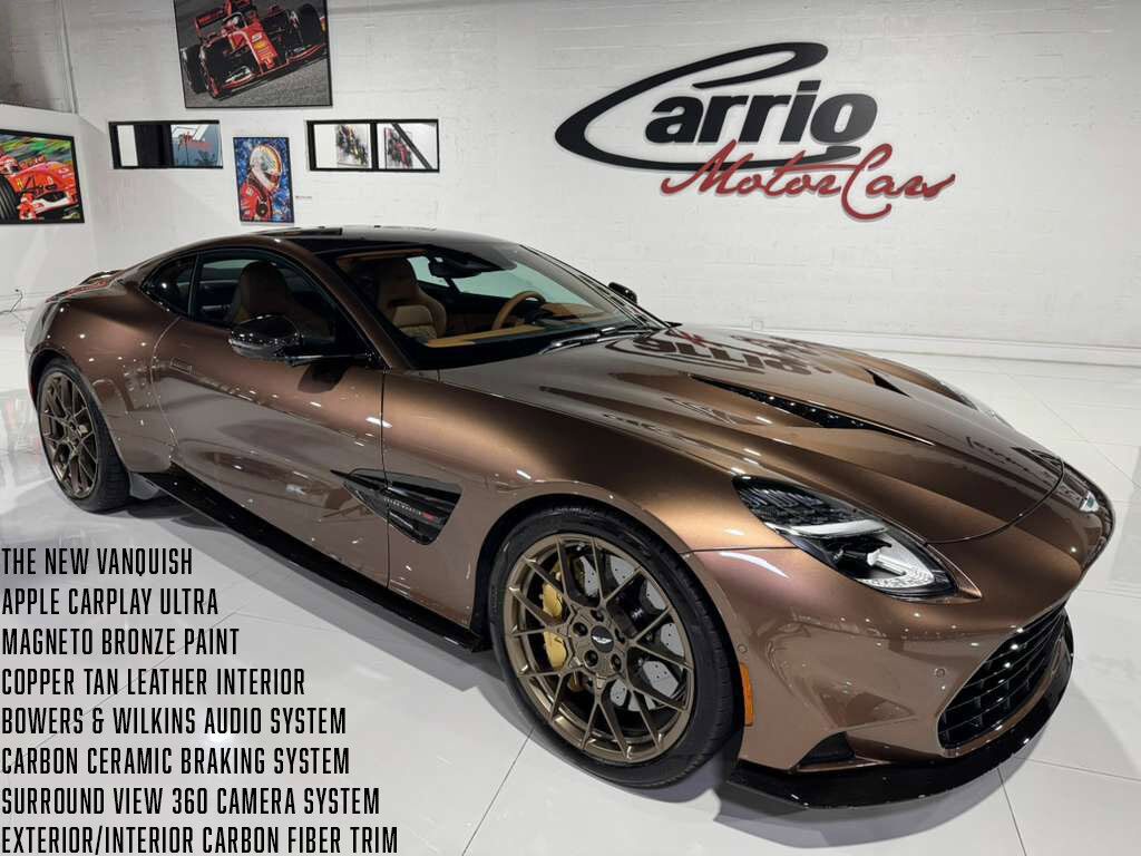 2025 Aston Martin Vanquish Apple CarPlay Ultra, Magneto Bronze paint,Bowers & Wilkins audio,360 cam,carbon galore & MUCH MORE!! Fort Lauderdale FL