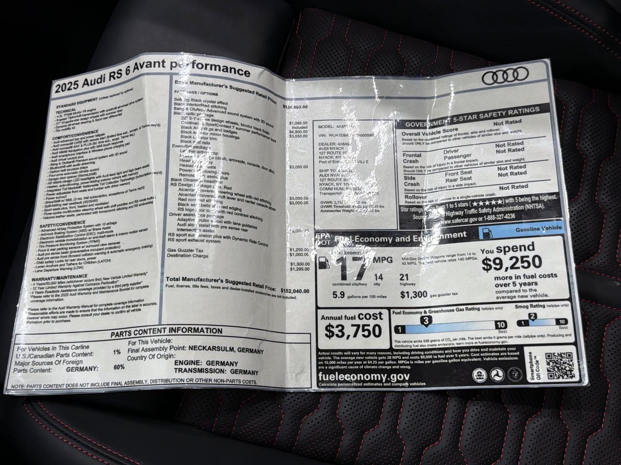 2025 Audi RS 6 Avant Performance Newark DE
