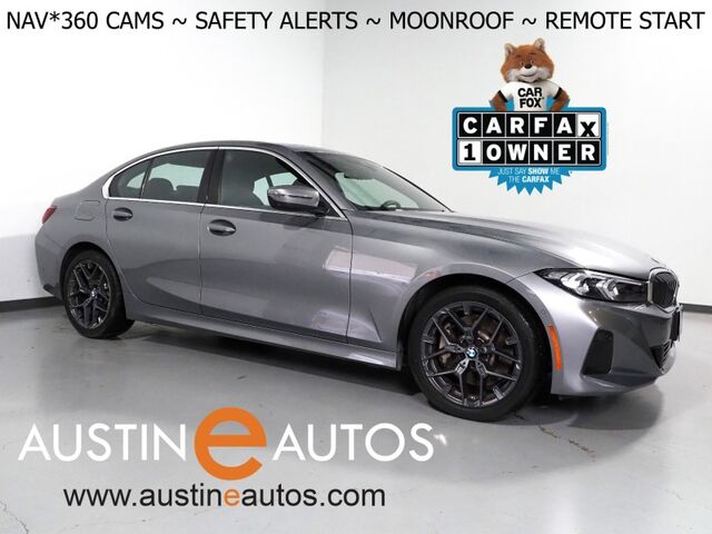 2025 BMW 3 Series 330i Sedan *NAVIGATION, CURVED DISPLAY, SAFETY ALERTS, PARKING ASSIST, 360 VIEW CAMERAS, COLOR TOUCHSCREEN, MOONROOF, HEATED SEATS/STEERING, REMOTE START, COMFORT ACCESS, WIRELESS CHARGING, ANDROID & APPLE Round Rock TX