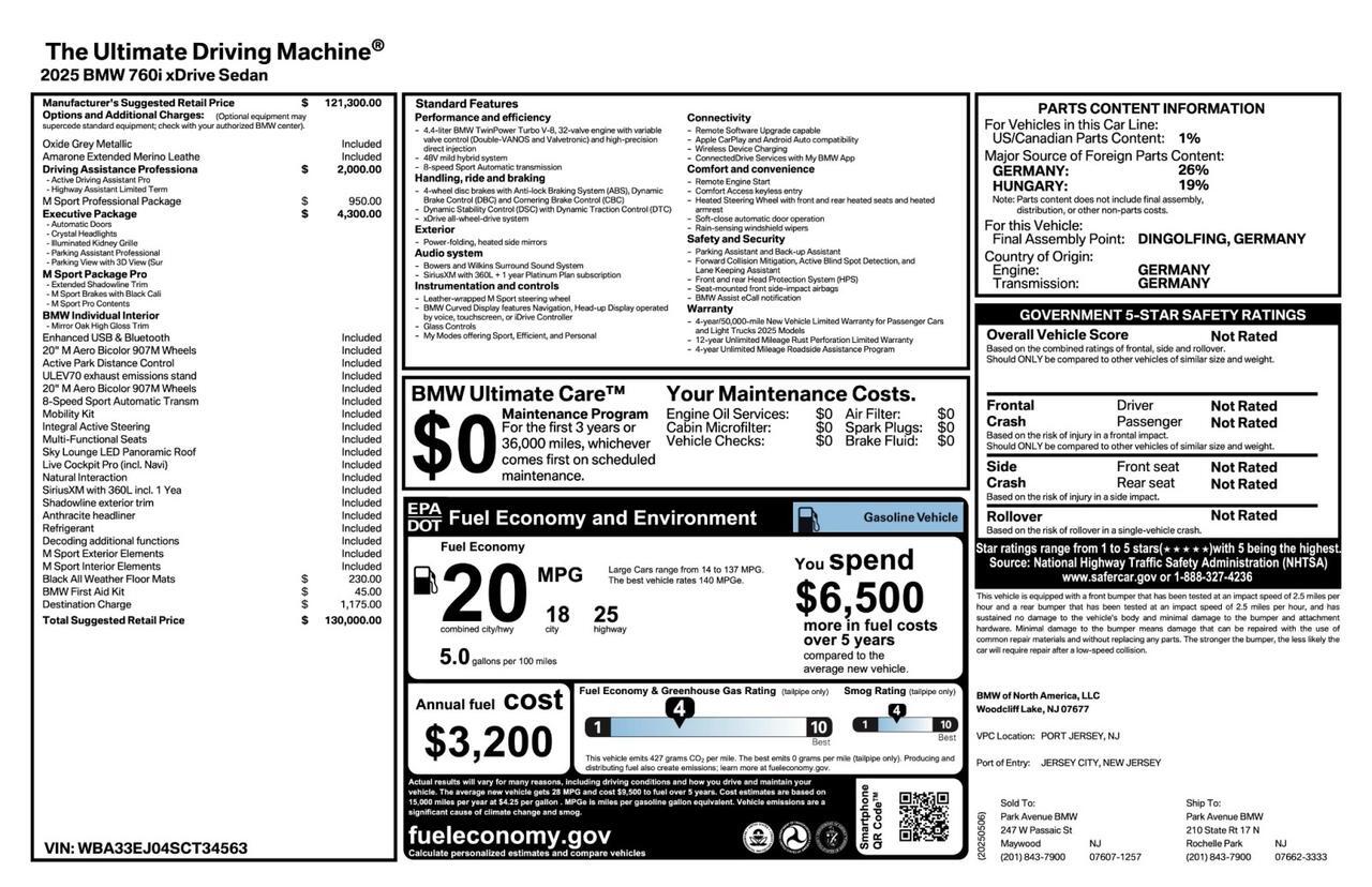 2025 BMW 7 Series 760i xDrive Tallmadge OH