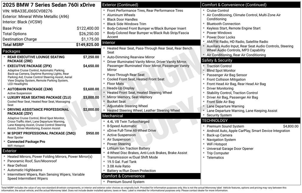 2025 BMW 7 Series 760i xDrive San Clemente CA