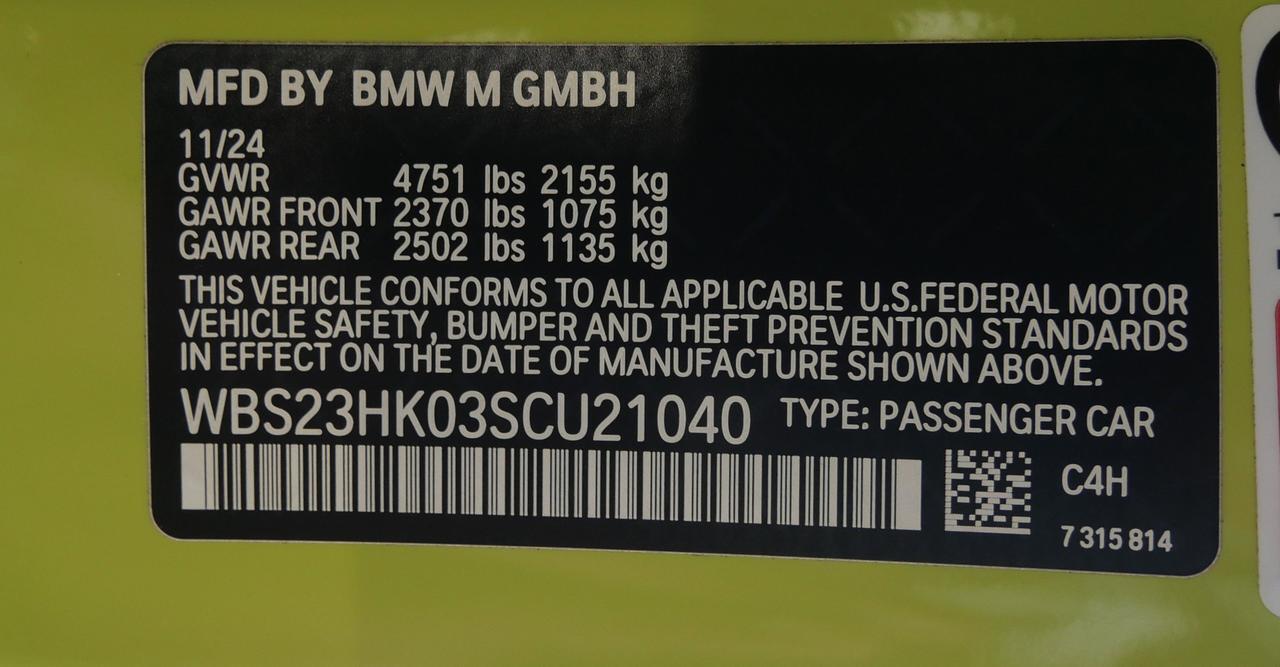 2025 BMW M4 Competition San Juan TX