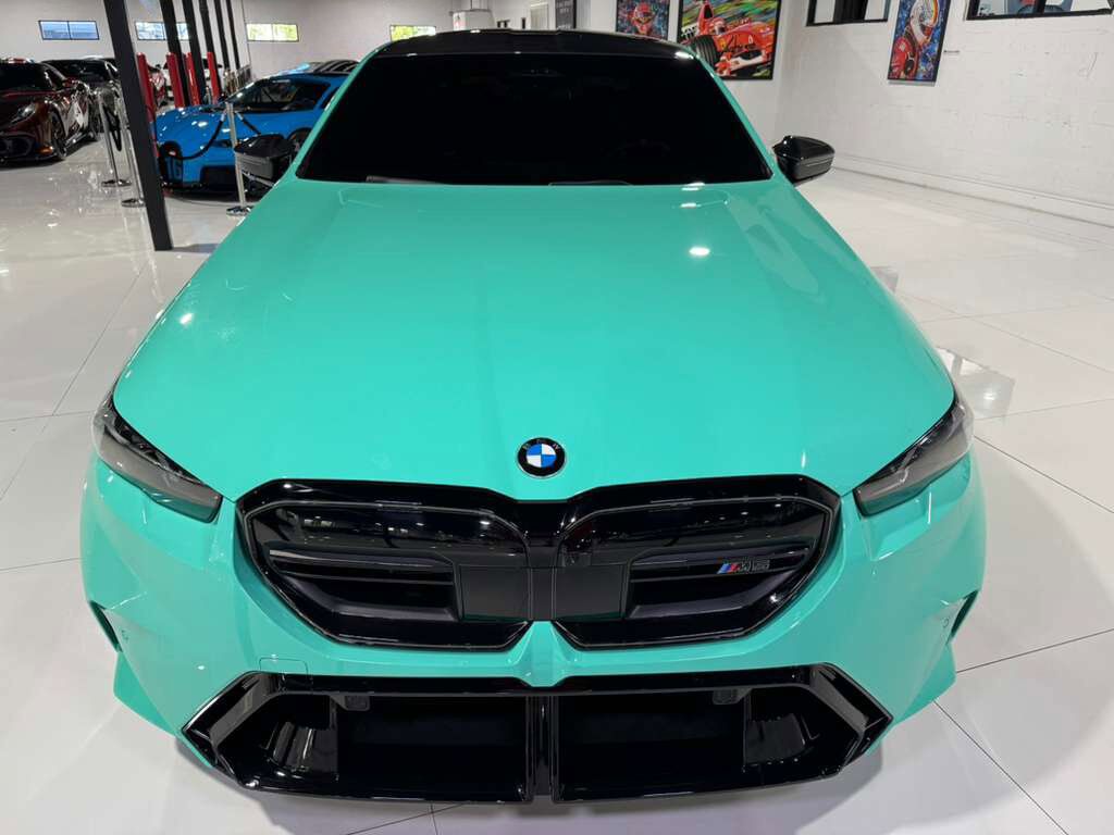 2025 BMW M5 Individual Mint Green paint, Bowers & Wilkins audio system, carbon galore AND MUCH MORE!!