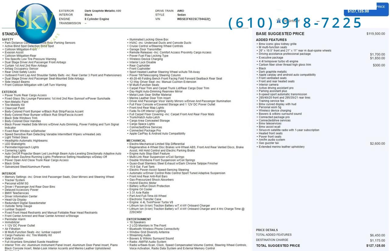 2025 BMW M5 xDrive AWD Driver Assist + Executive Packages