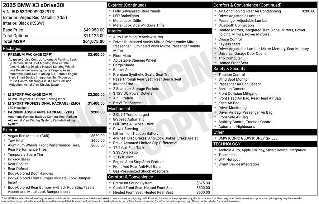 2025 BMW X3 30 xDrive San Clemente CA