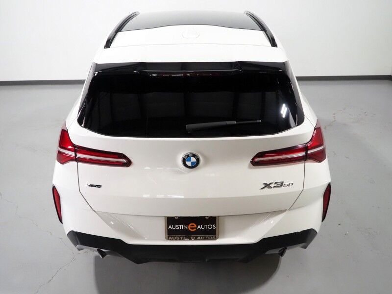 2025 BMW X3 xDrive30 AWD *M SPORT PKG, HEADS-UP DISPLAY, NAVIGATION, ADAPTIVE CRUISE, SAFETY ALERTS, 360 CAMERAS, PANO SKY LOUNGE ROOF, CLIMATE SEATS, HEATED STEERING, REMOTE START, WIRELESS CHARGING, ANDROID & APPLE Round Rock TX