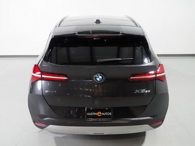 2025 BMW X3 xDrive30i AWD *HEADS-UP DISPLAY, NAVIGATION, ADAPTIVE CRUISE, SAFETY ALERTS, PARKING ASSIST, 360 CAMERAS, PANO SKY LOUNGE ROOF, LEATHER, CLIMATE SEATS, HEATED STEERING, REMOTE START, WIRELESS CHARGING, ANDROID & APPLE Round Rock TX