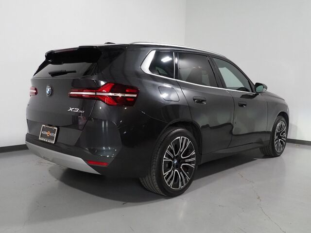 2025 BMW X3 xDrive30i AWD *HEADS-UP DISPLAY, NAVIGATION, ADAPTIVE CRUISE, SAFETY ALERTS, PARKING ASSIST, 360 CAMERAS, PANO SKY LOUNGE ROOF, LEATHER, CLIMATE SEATS, HEATED STEERING, REMOTE START, WIRELESS CHARGING, ANDROID & APPLE Round Rock TX
