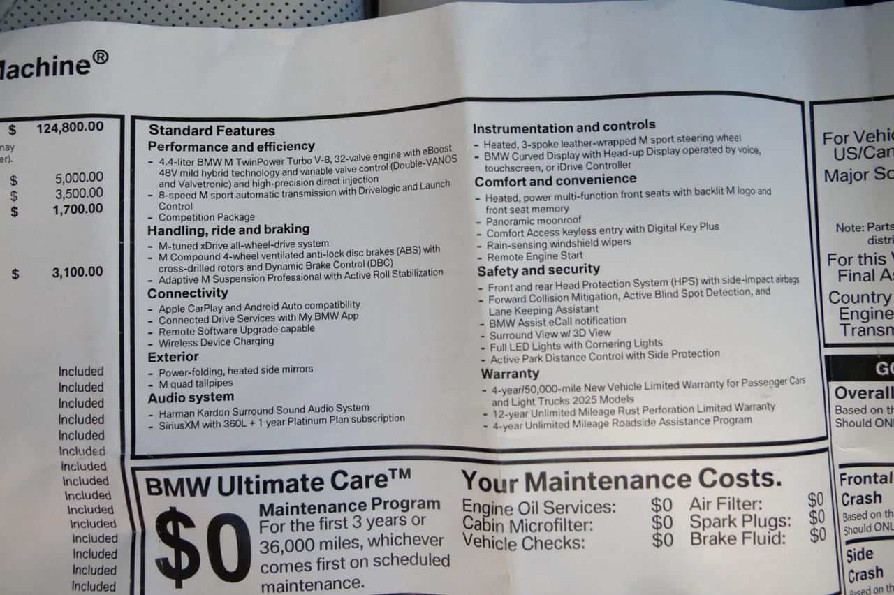 2025 BMW X5 M Competition / Executive Package / Bowers & Wilkins Sound! Lincolnton NC