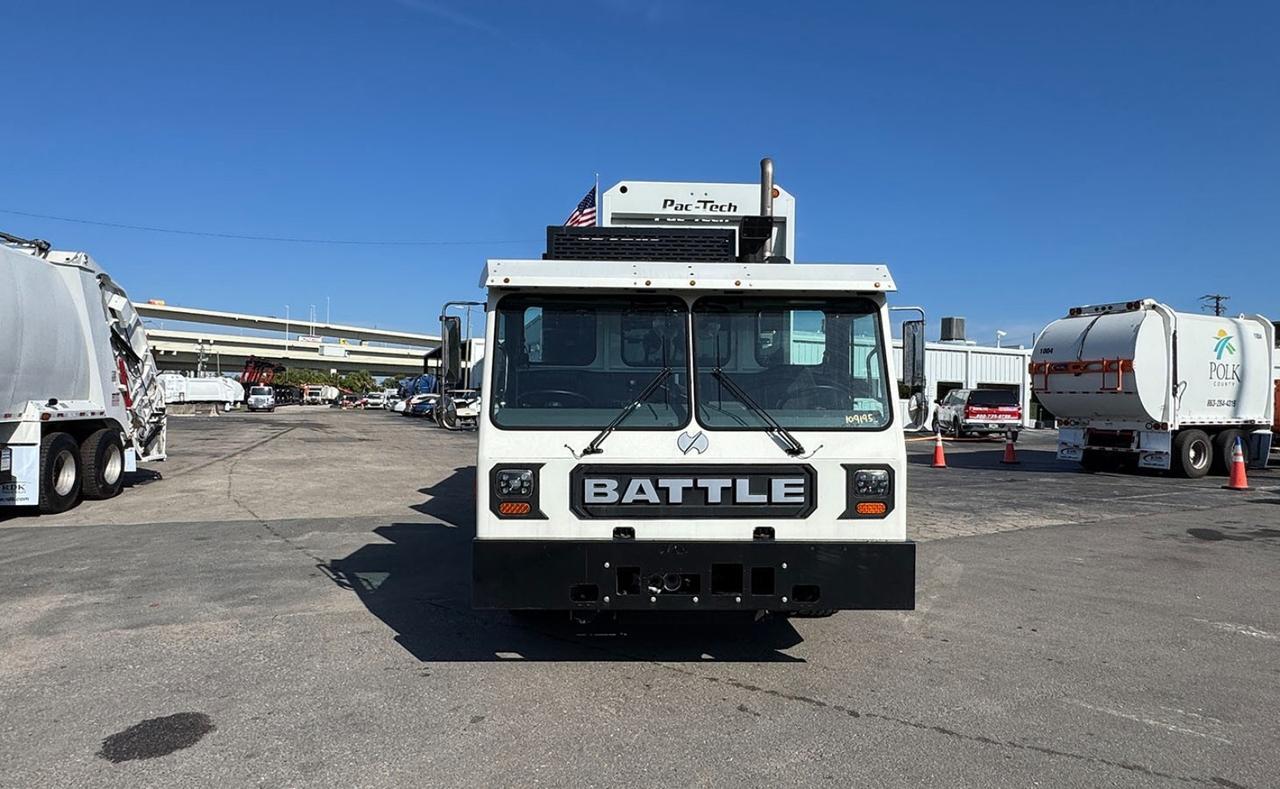 2025 Battle Motors LET 2 31 Yard Pac Tech Side Loader Garbage Truck Tampa FL