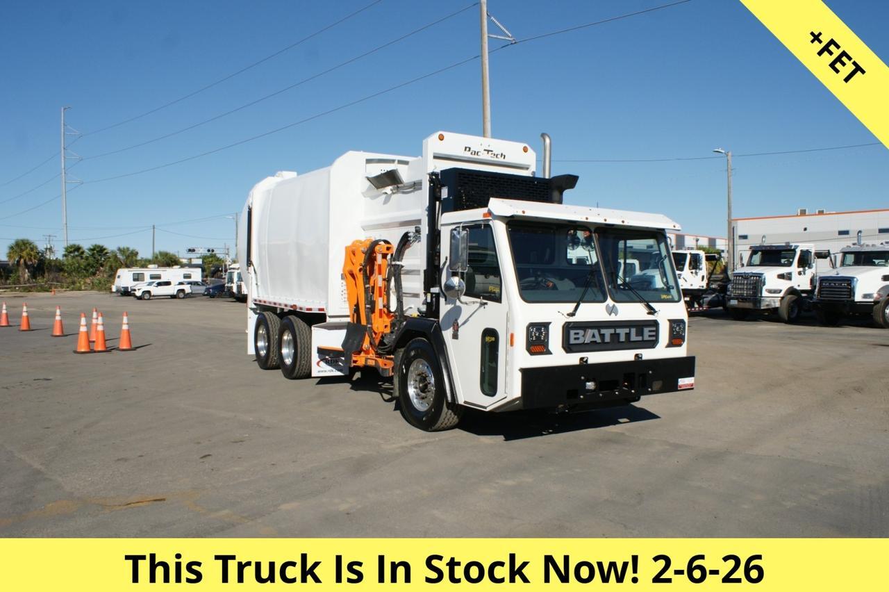 2025 Battle Motors LET 2 31 Yard Pac Tech Side Loader Garbage Truck