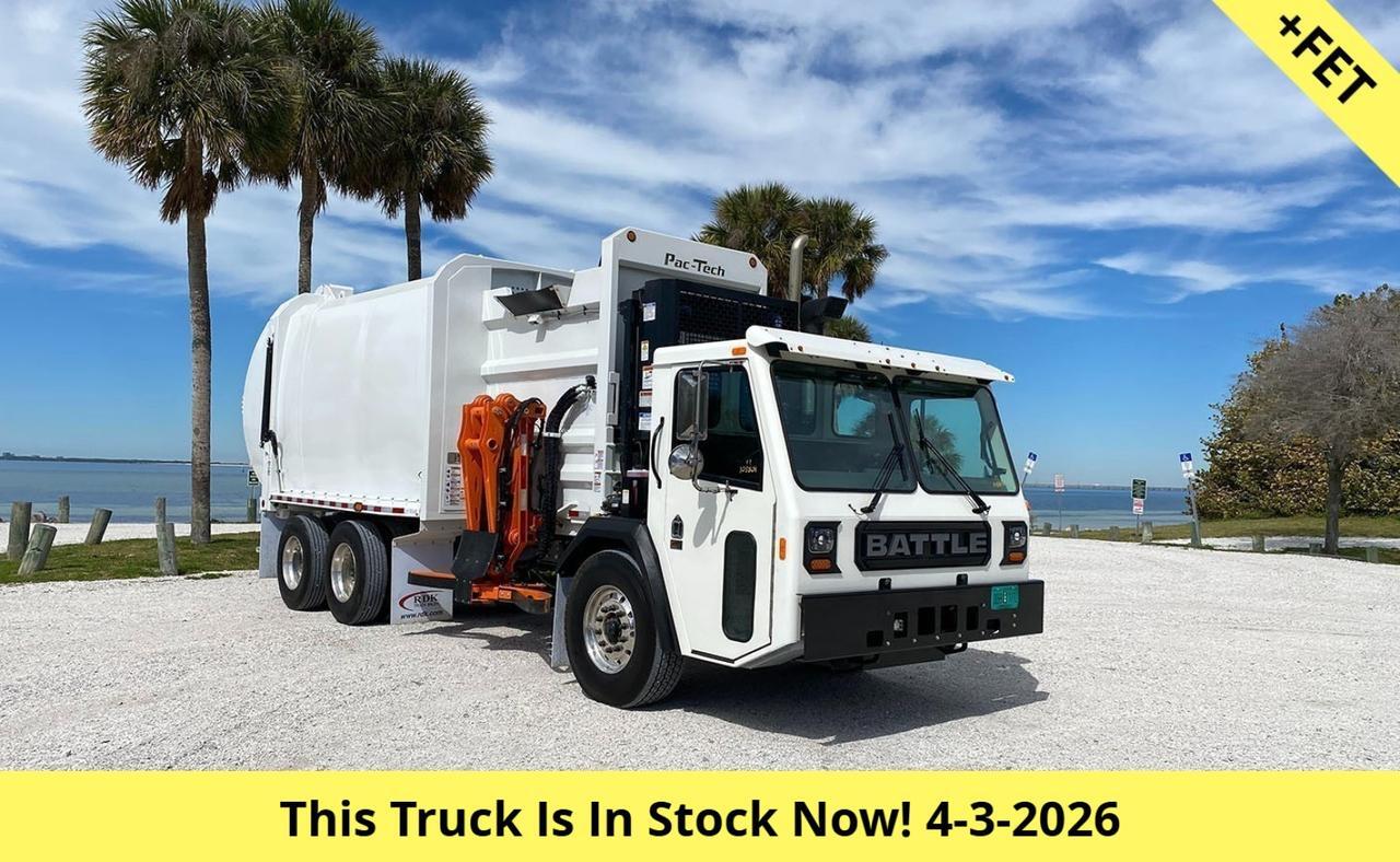 2025 Battle Motors LET 2 31 Yard Pac Tech Side Loader Garbage Truck Tampa FL