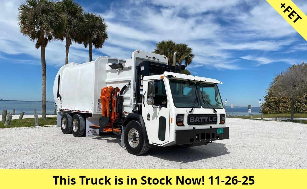 2025 Battle Motors LET 2 31 Yard Pac Tech Side Loader Garbage Truck