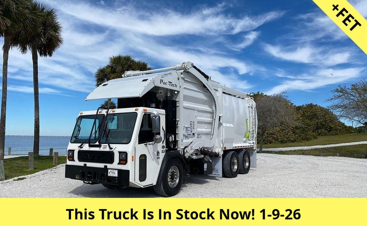 2025 Battle Motors LET 2 40 - 43 Yard Pac Tech Front Loader Garbage Truck