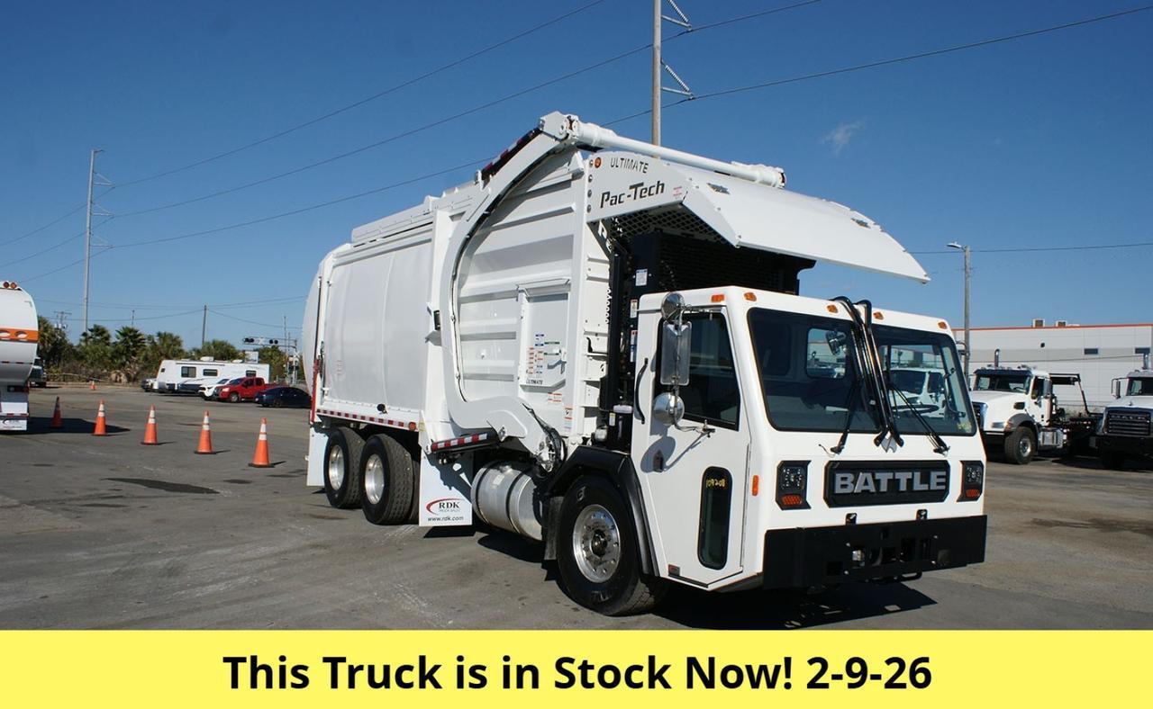 2025 Battle Motors LET 2 40 - 43 Yard Pac Tech Front Loader Garbage Truck