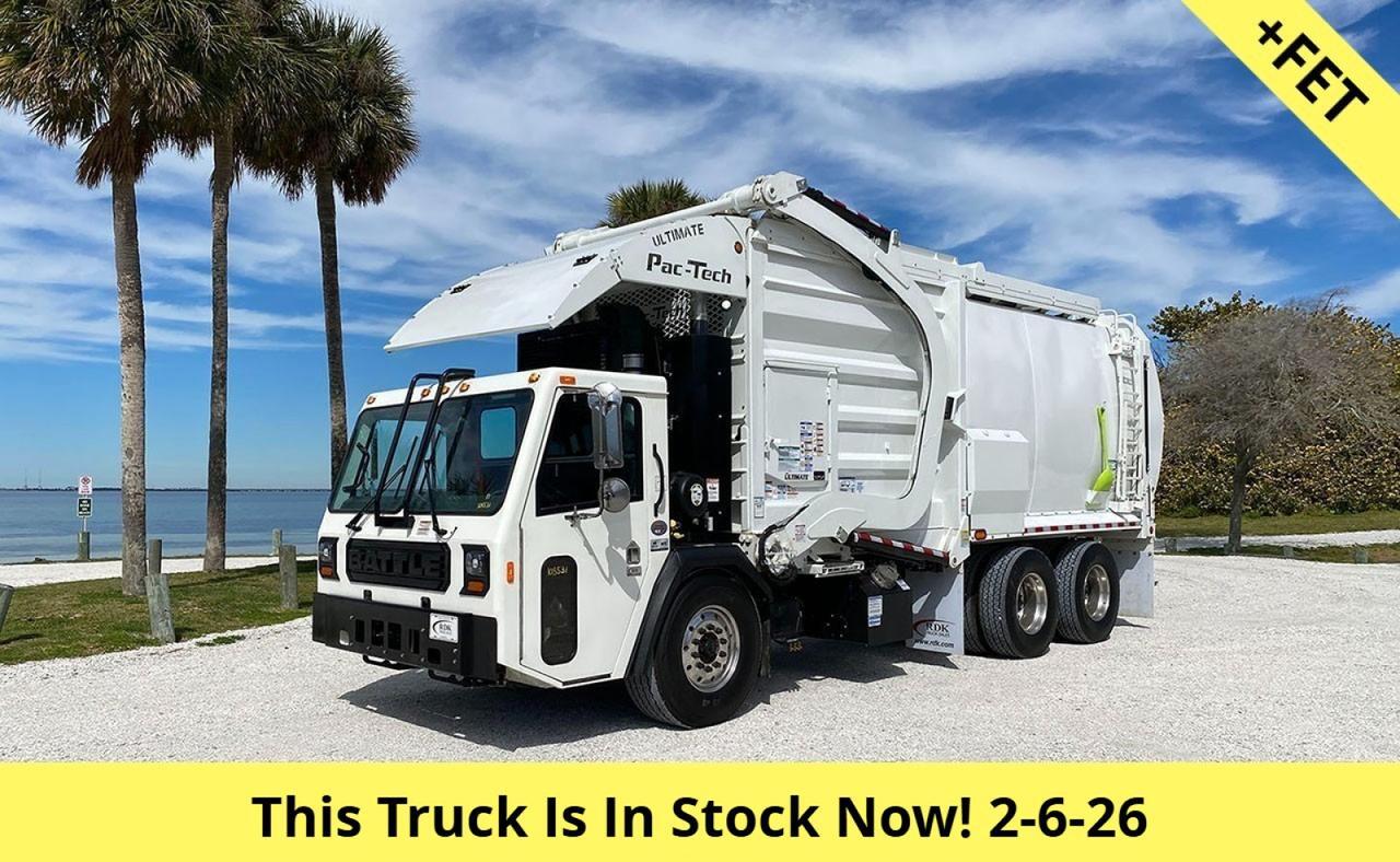 2025 Battle Motors LET 2 40 - 43 Yard Pac Tech Front Loader Garbage Truck