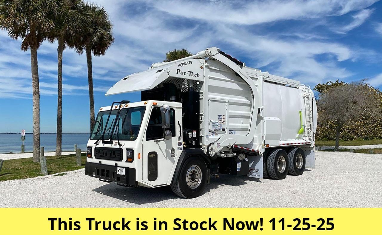 2025 Battle Motors LET 2 40 - 43 Yard Pac Tech Front Loader Garbage Truck Tampa FL