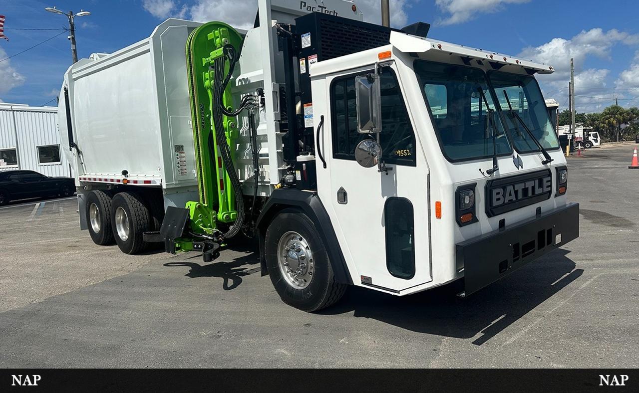 2025 Battle Motors LET2 31 yard Pac-Tech Side Loader Garbage Truck