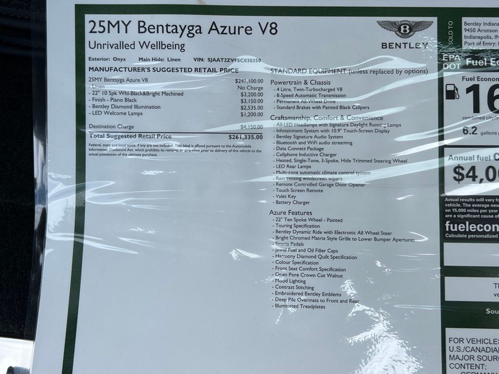 2025 Bentley Bentayga Azure Indianapolis IN