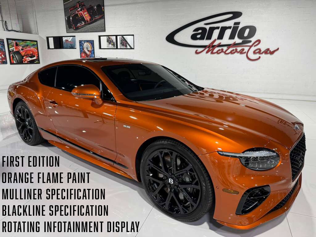 2025 Bentley Continental GT Speed First Edition Orange Flame paint,Mulliner/Blackline Specification,rotating display & MORE!! Fort Lauderdale FL