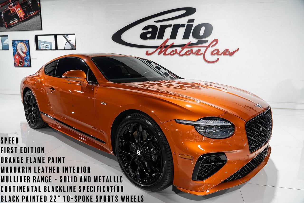 2025 Bentley Continental GT Speed First Edition Orange Flame paint,Mulliner/Blackline Specification,rotating display & MORE!!