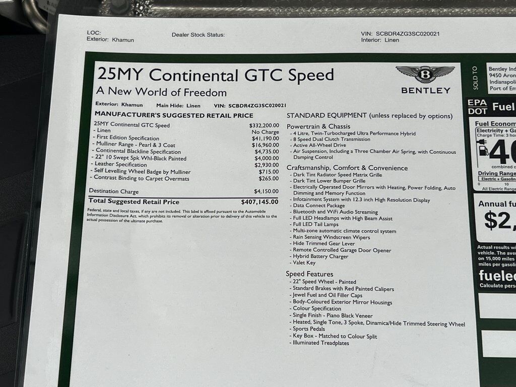 2025 Bentley Continental GT Speed Indianapolis IN