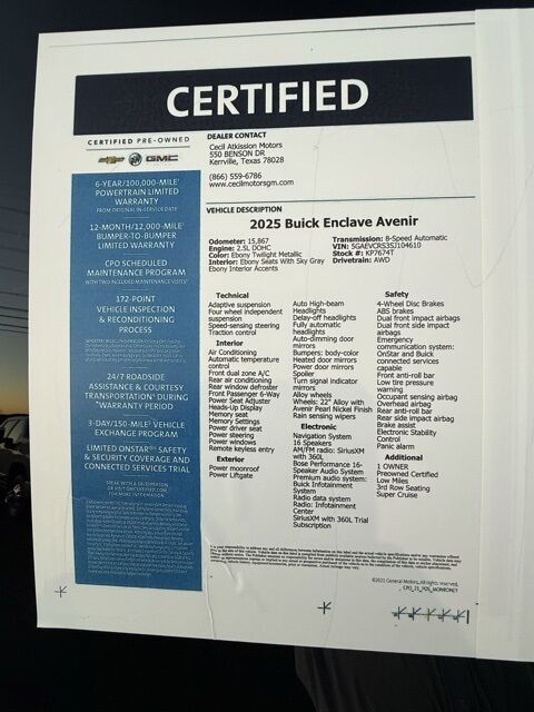 2025 Buick Enclave Avenir Kerrville TX