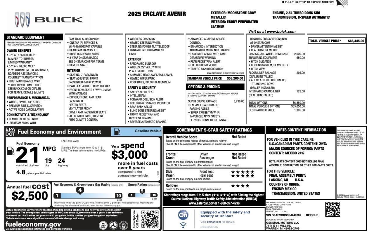 2025 Buick Enclave Avenir AWD Super Cruise 1-Owner Scottsdale AZ