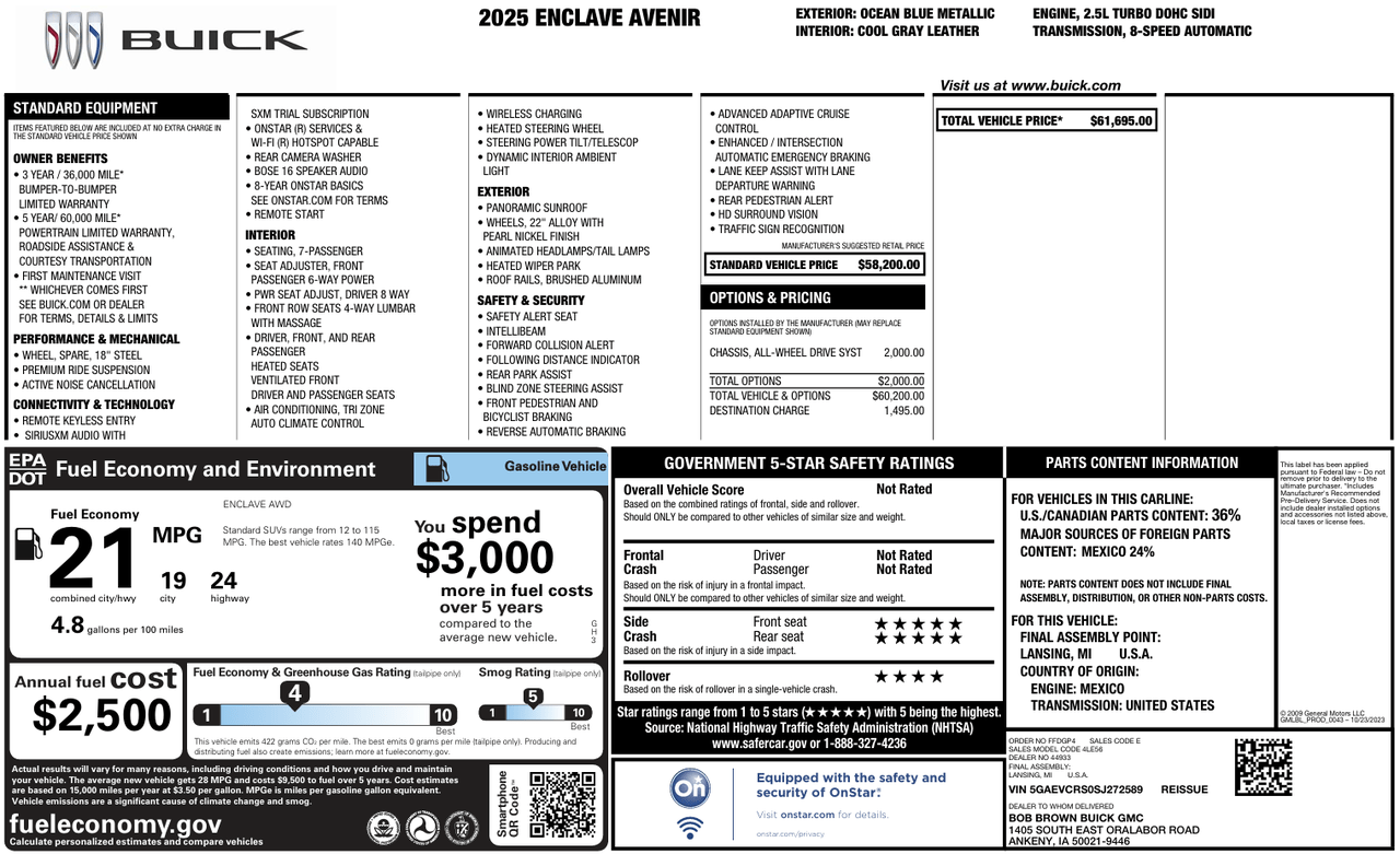 2025 Buick Enclave Avenir Knoxville TN