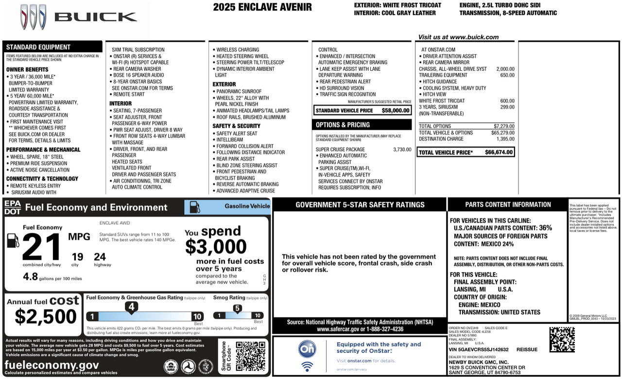 2025 Buick Enclave Avenir Knoxville TN
