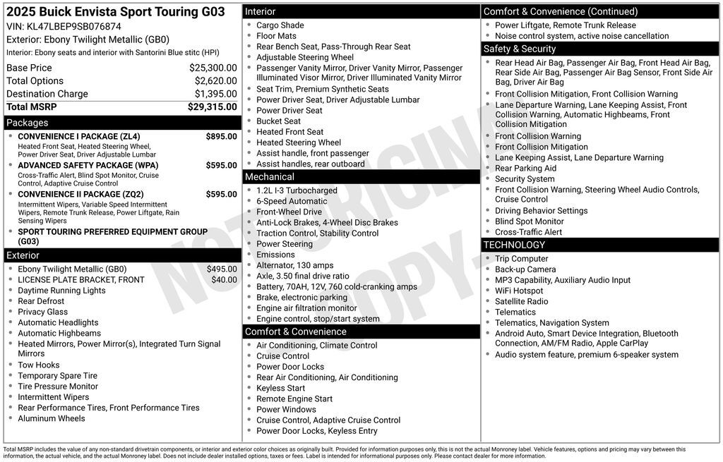2025 Buick Envista Sport Touring Tucson AZ