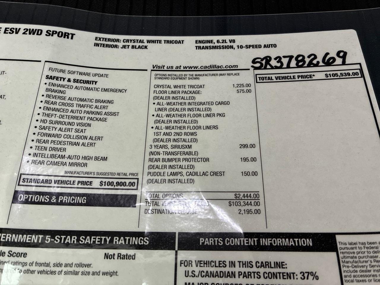 2025 Cadillac Escalade ESV Sport, Only 1k Miles Houston TX