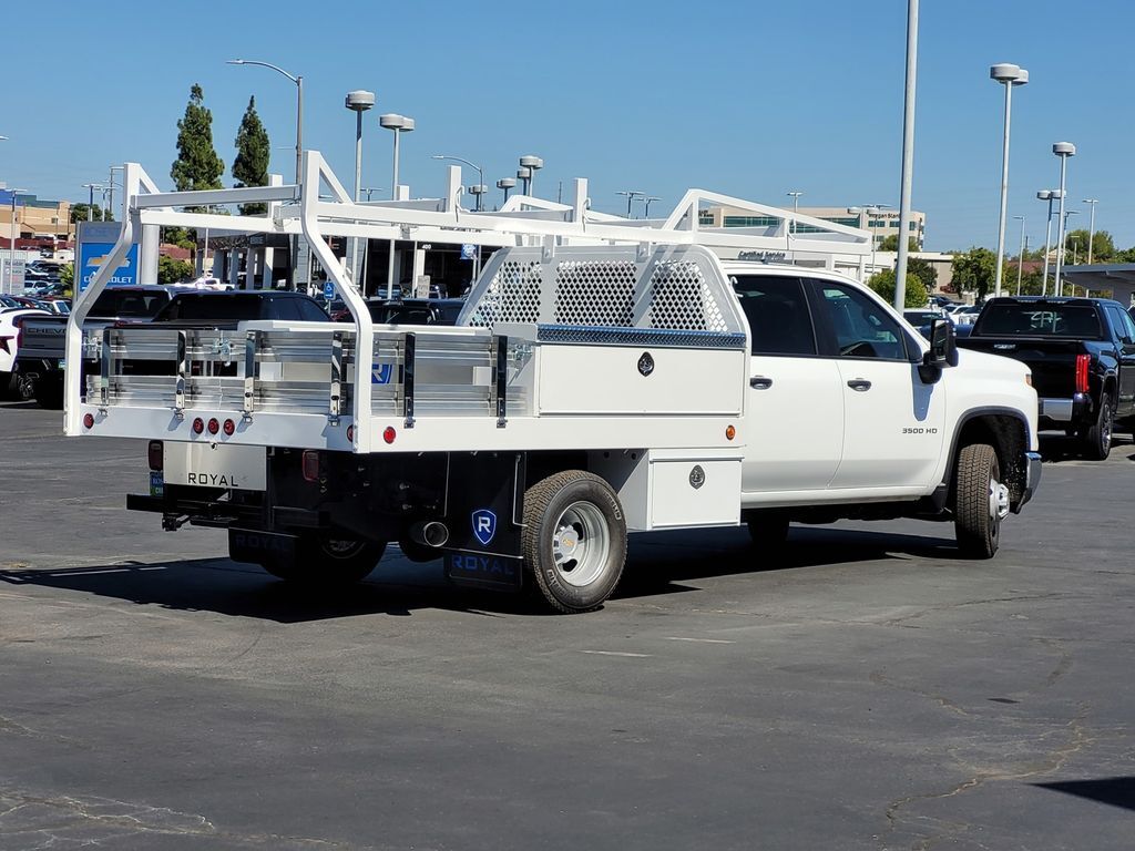 2025 Chevrolet 3500 Crew Cab 4WD, 60" CA, Diesel, DRW, WT, 10' Royal Alum Contractor Body Roseville CA