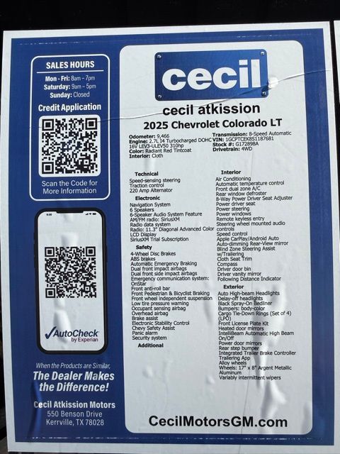 2025 Chevrolet Colorado LT Kerrville TX