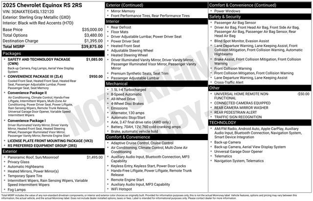 2025 Chevrolet Equinox RS Raleigh NC