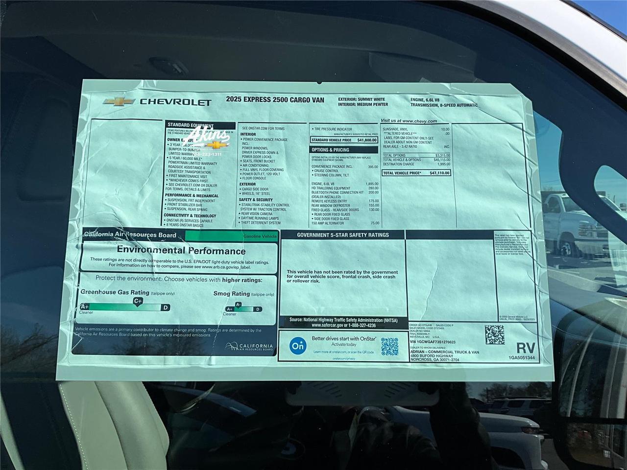 2025 Chevrolet Express Cargo Van RWD 2500 135 Winder GA