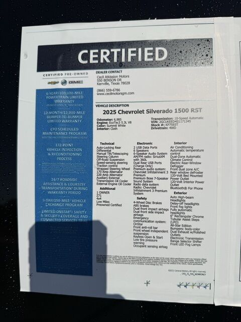 2025 Chevrolet Silverado 1500 RST  TX
