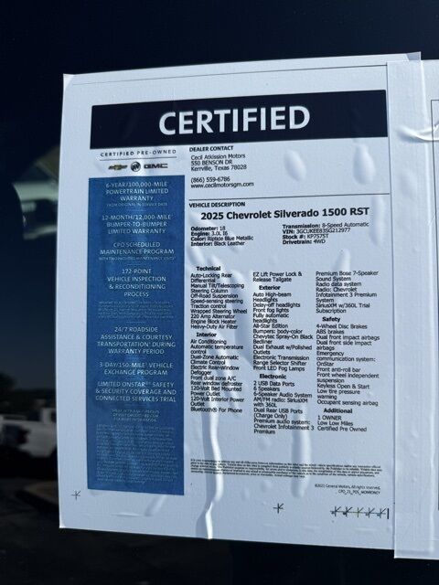 2025 Chevrolet Silverado 1500 RST  TX