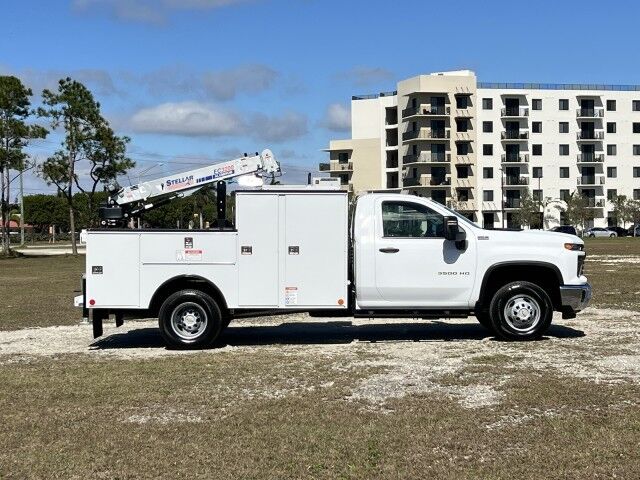 2025 Chevrolet Silverado 3500 HD Service Truck with Aluminum Stellar Crane EC3200 Homestead FL