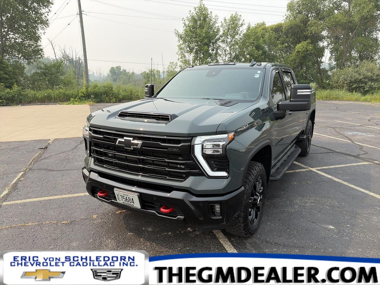 2025 Chevrolet Silverado 3500HD 3500HD LTZ Z71 Crew Cab 4WD DuramaxDiesel TrailBoss + TechPkgs /Sunroof 20sBlackWheels HD-SrrndVsn