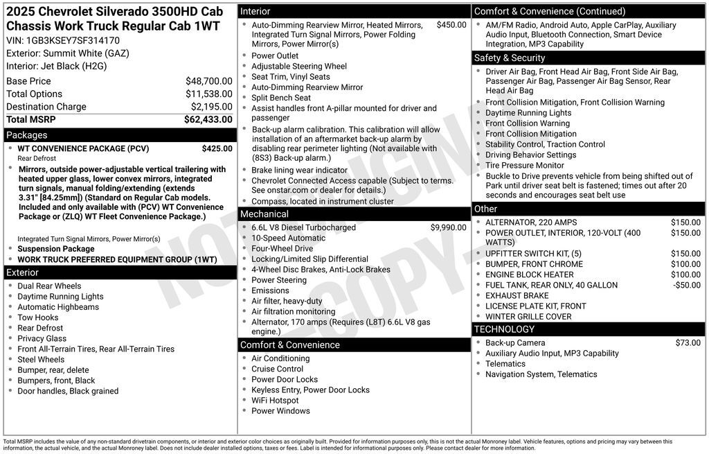 2025 Chevrolet Silverado 3500HD 4WD 11' Service Body Commerce GA