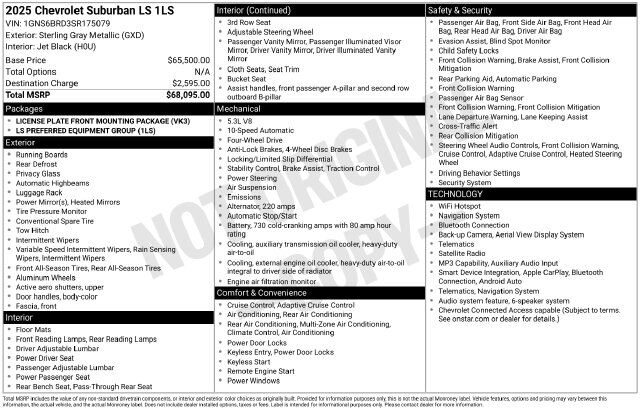 2025 Chevrolet Suburban LS Raleigh NC