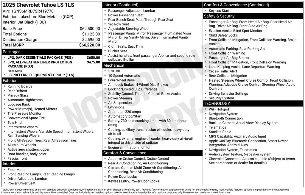 2025 Chevrolet Tahoe LS Commerce GA