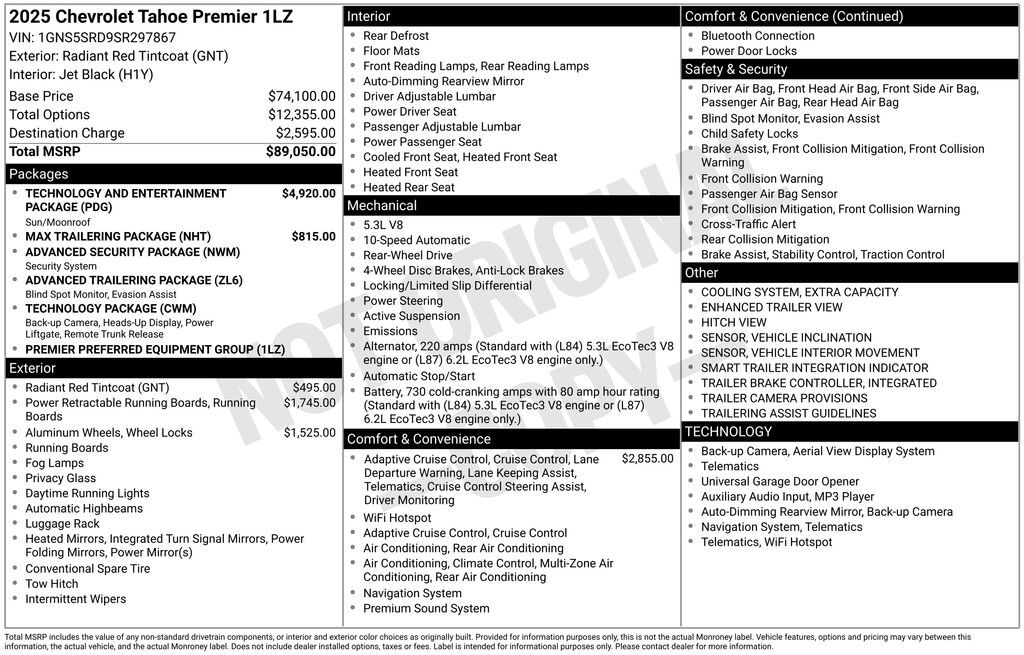 2025 Chevrolet Tahoe Premier Commerce GA
