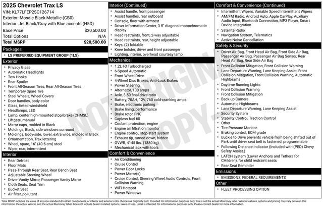 2025 Chevrolet Trax LS Raleigh NC