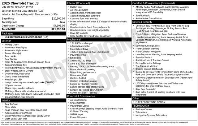 2025 Chevrolet Trax LS Raleigh NC