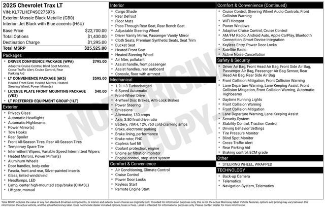 2025 Chevrolet Trax LT Raleigh NC