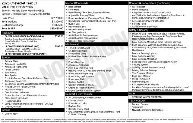 2025 Chevrolet Trax LT Raleigh NC