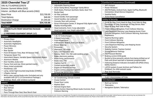 2025 Chevrolet Trax LT Raleigh NC
