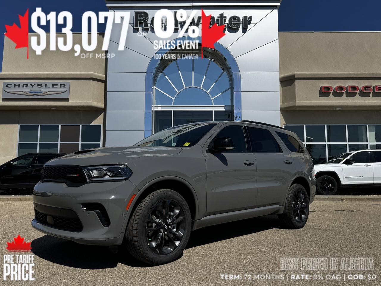 2025 Dodge Durango GT Plus AWD | V6 | Leather | Blacktop Pkg | Remote Start | NAV | Heated Vented Seats